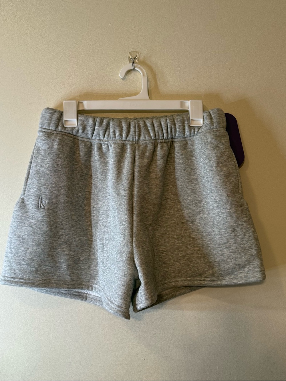Women's Athletic Fleece Shorts in Light Gray